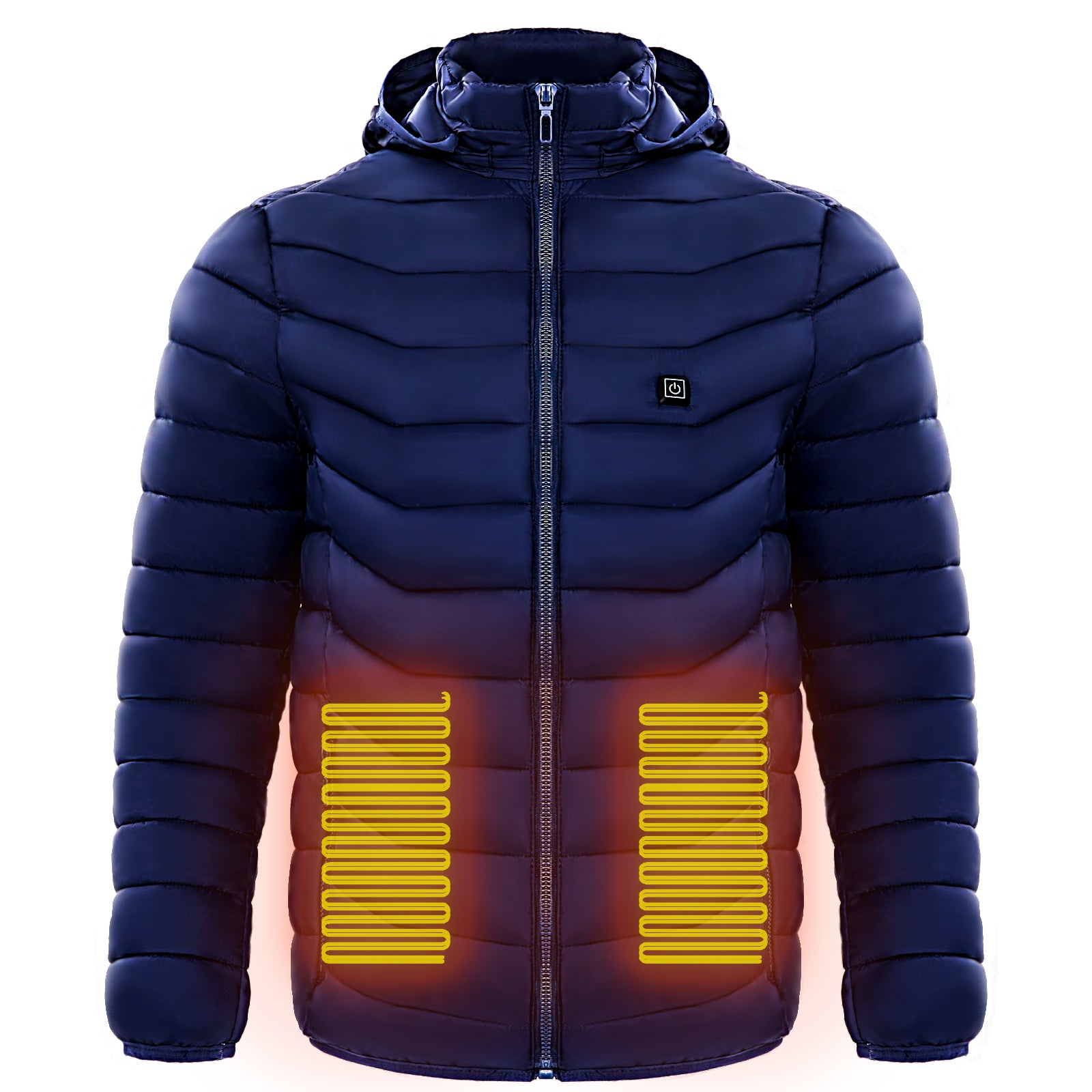 men & women Heated Puffer Jacket Electric Heating Coat Insulated Hood Windbreaker 9Heat Zones