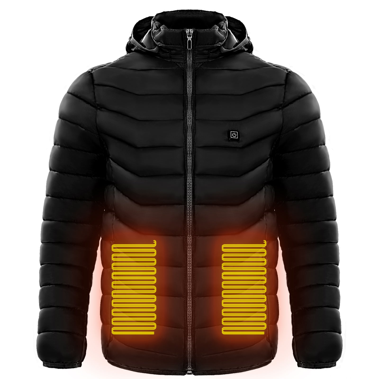 men & women Heated Puffer Jacket Electric Heating Coat Insulated Hood Windbreaker 9Heat Zones